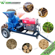 Weiwei wood sawmill hydraulic type wood crushing machine diesel engine style